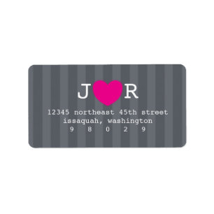 Etiqueta I Heart You Address Label