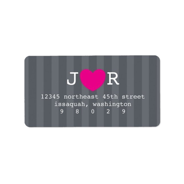 Etiqueta I Heart You Address Label (Frente)