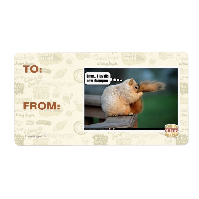 Etiqueta I luv dis nuevo champú (Frente)