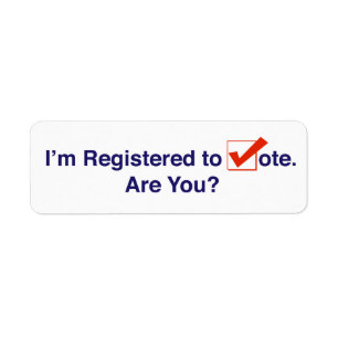 Etiqueta I’m Registered to Vote 2024