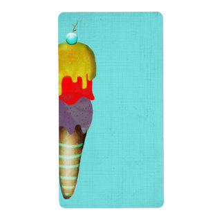 Etiqueta Ice cream Return Address Labels shipping Custom