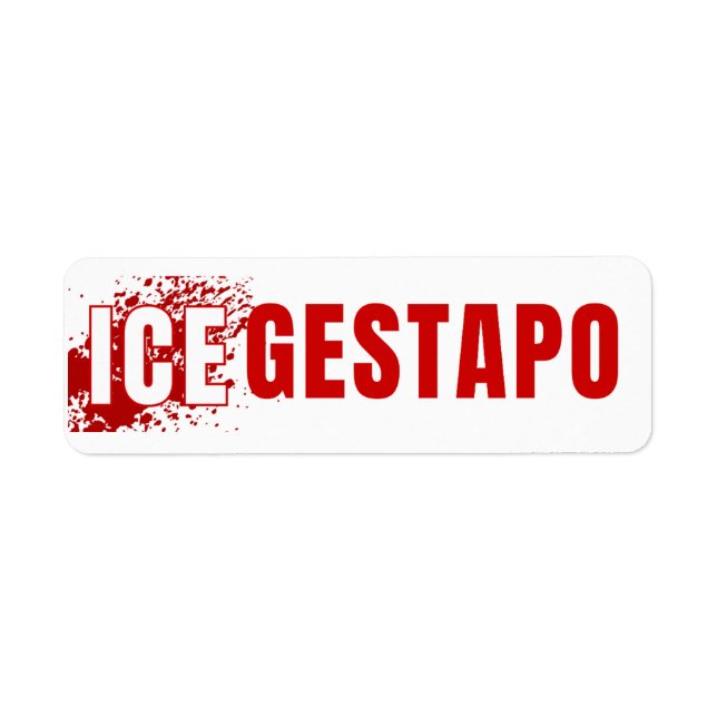 Etiqueta ICE Equals Gestapo Anti Trump (Frente)