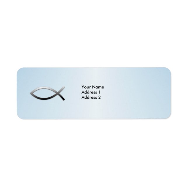 Etiqueta Ichthys Jesus Fish Christian Symbol (Frente)