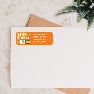 Etiqueta Icónico profesional de enfermería