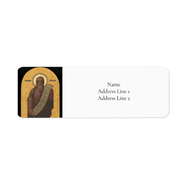 Etiqueta Icono cristiano ortodoxo de Isaiah (Frente)