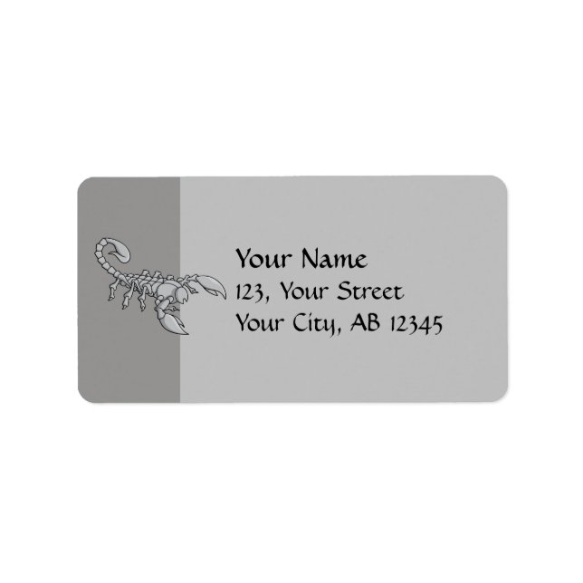 Etiqueta Icono de escorpión (Frente)