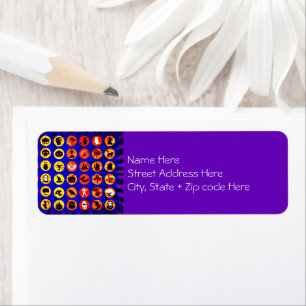 Etiqueta Iconos de Halloween de arte pop