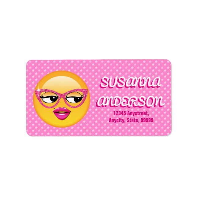 Etiqueta ID227 del Chica de emoji (Frente)