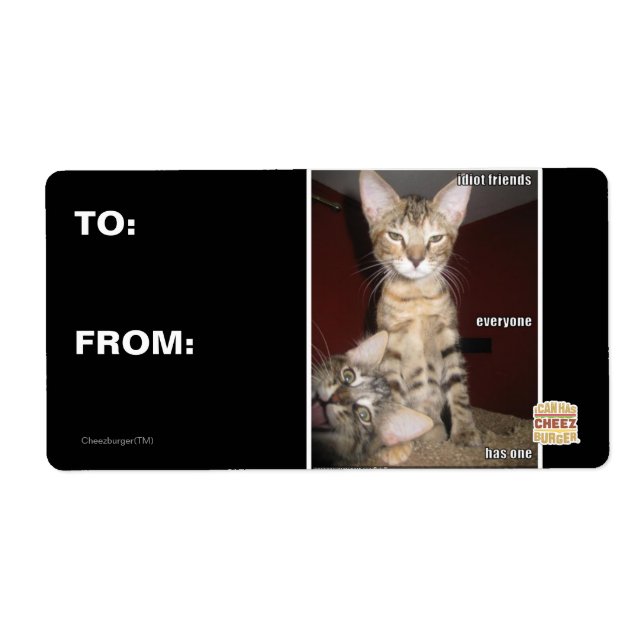 Etiqueta Idiotas amigos (Frente)