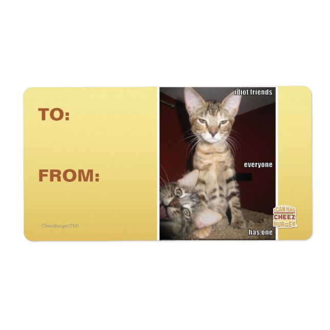 Etiqueta Idiotas amigos (Frente)