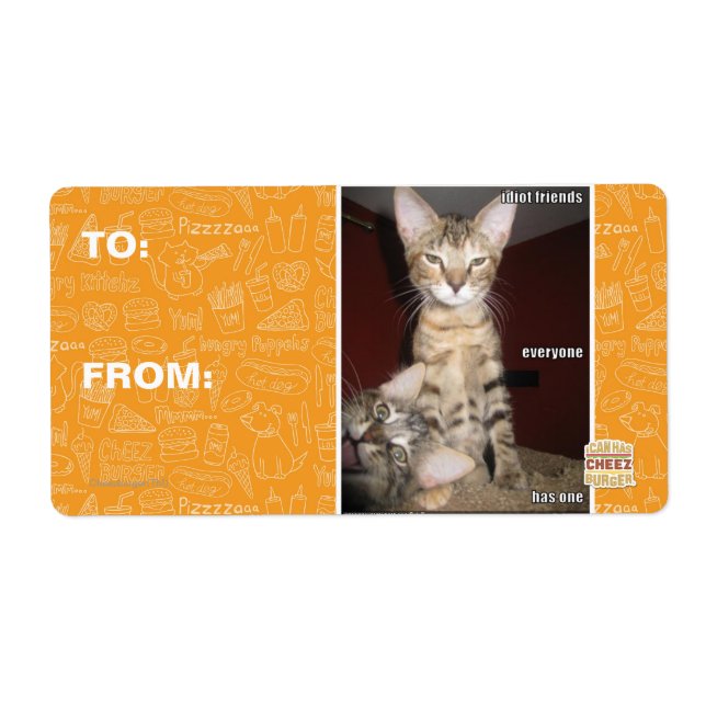 Etiqueta Idiotas amigos (Frente)