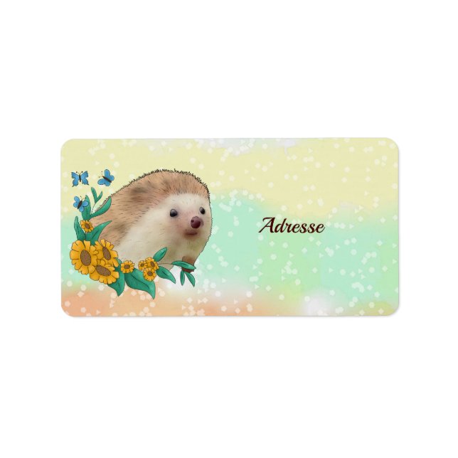 Etiqueta Igel im Blumenbeet (Frente)