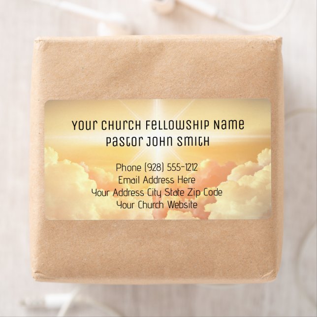 Etiqueta Iglesia Comercial Nube Celestial Cristiana  (In situ)