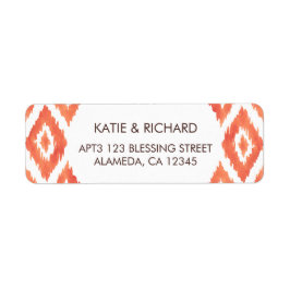 Etiqueta Ikat Naranja