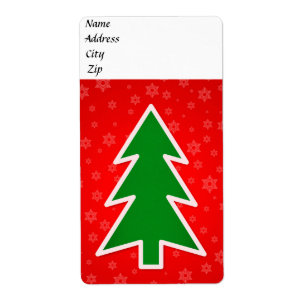 Etiqueta Ilustracion de árbol de Navidad