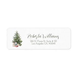 Etiqueta Ilustracion de árbol de Navidad