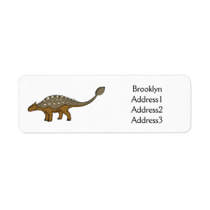 Etiqueta Ilustracion de dinosaurios blindados de Ankylosaur