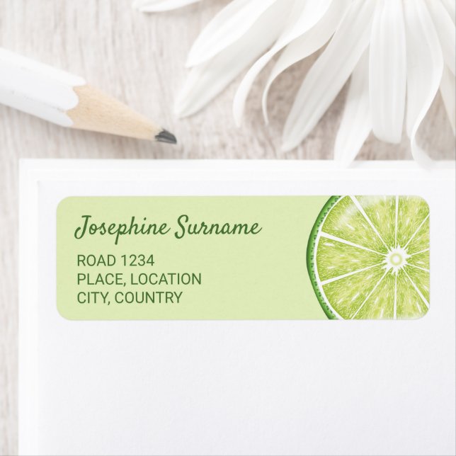 Etiqueta Ilustracion De Fruta De Cítricos Lime Con Texto Pe (In situ)