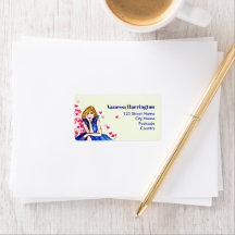 Ilustracion de moda Dark Royal Blue Cocktail Gown