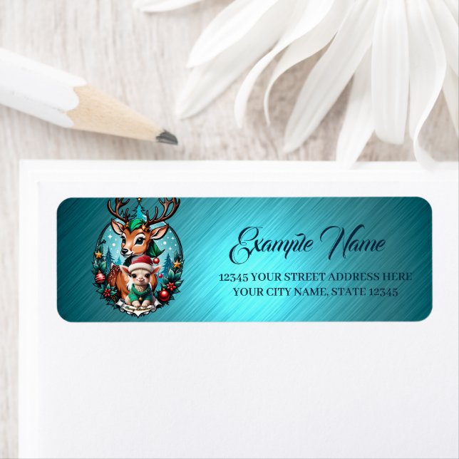 Etiqueta Ilustracion de Navidades alegres e invitantes (In situ)