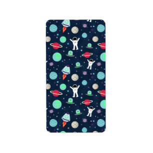 Etiqueta Ilustracion de patrón de espacio