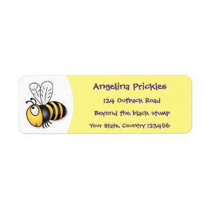 Etiqueta Ilustracion de personalizado de abejas alegres