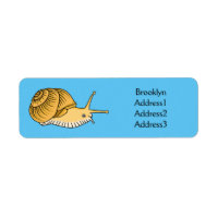 Ilustracion de personalizado de caracol amarillo