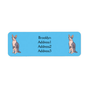 Etiqueta Ilustracion de personalizado de gatos Sfinx