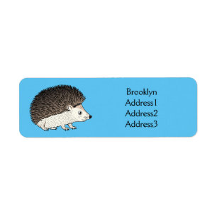 Etiqueta Ilustracion de personalizado de hedgehog espinoso