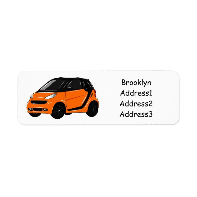 Etiqueta Ilustracion de personalizado de micro coches (Frente)