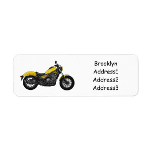 Etiqueta Ilustracion de personalizado de motocicleta de cru