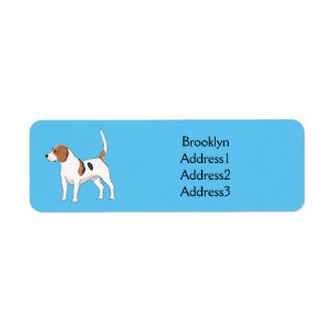 Etiqueta Ilustracion de personalizado de perro Beagle