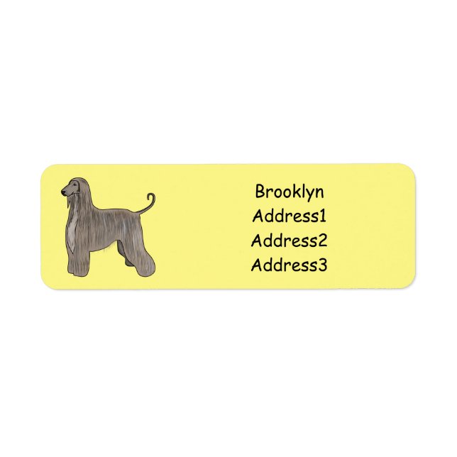 Etiqueta Ilustracion de personalizado de perro de perro per (Frente)