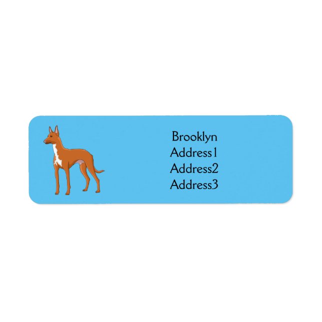 Etiqueta Ilustracion de personalizado de perro perrito (Frente)