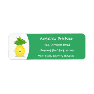 Etiqueta Ilustracion de personalizado de piña cuta
