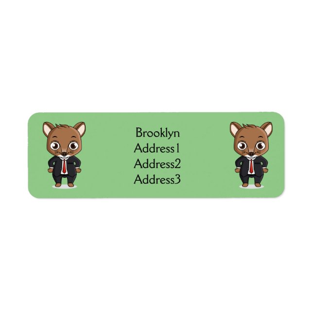 Etiqueta Ilustracion de personalizado de rata (Frente)