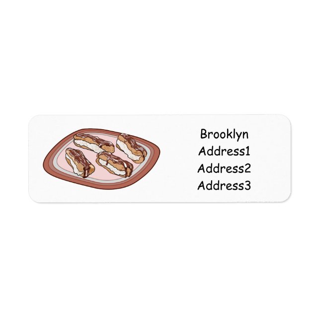 Etiqueta Ilustracion de personalizado eclair de chocolate (Frente)