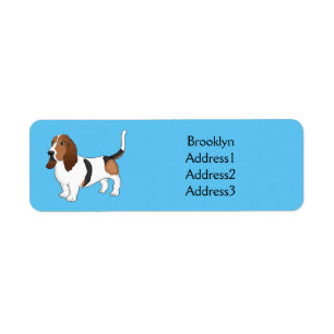 Etiqueta Ilustracion del personalizado del perro de enlace