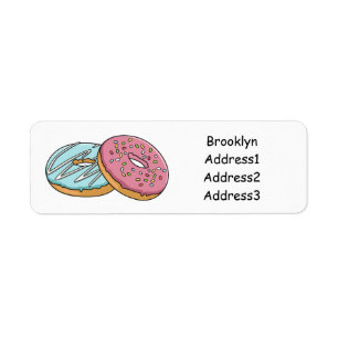 Etiqueta Ilustracion Donut personalizado
