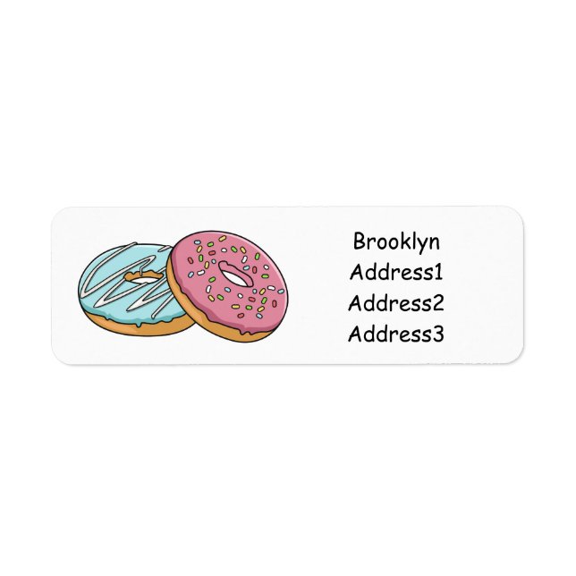 Etiqueta Ilustracion Donut personalizado (Frente)