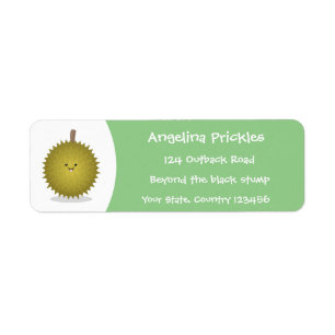 Etiqueta Ilustracion feliz personalizado duriano