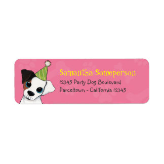 Etiqueta Ilustracion fiesta Dog Jack Russell