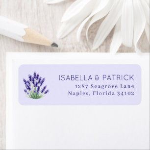 Etiqueta Ilustración floral de lavanda serena