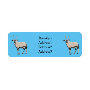 Etiqueta Ilustracion Oryx personalizado