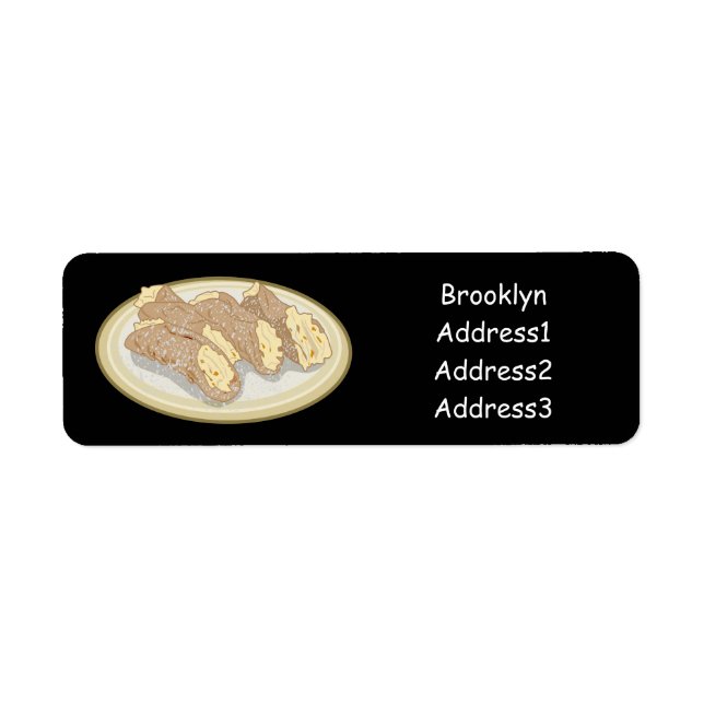 Etiqueta Ilustracion personalizado Cannoli (Frente)
