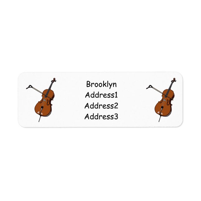 Etiqueta Ilustracion personalizado Cello (Frente)