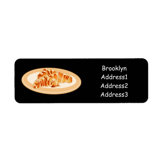 Etiqueta Ilustracion personalizado croissant (Frente)