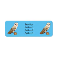 Ilustracion personalizado de aves de búho de Barn