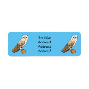 Etiqueta Ilustracion personalizado de aves de búho de Barn