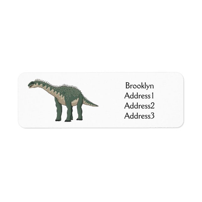 Etiqueta Ilustracion personalizado de Barapasaurus (Frente)